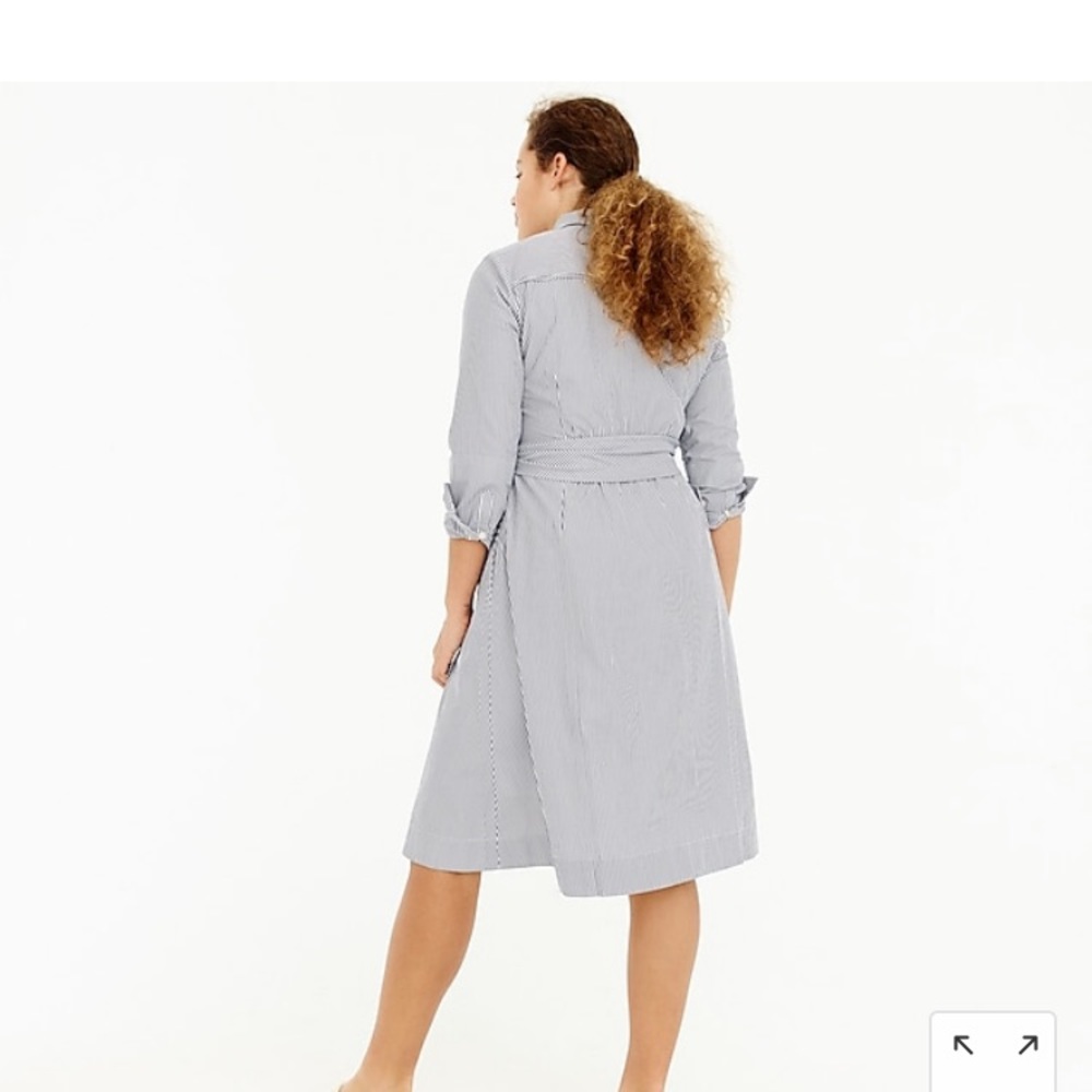 NWT J. Crew striped shirtdress size 2 - Picture 2 of 8